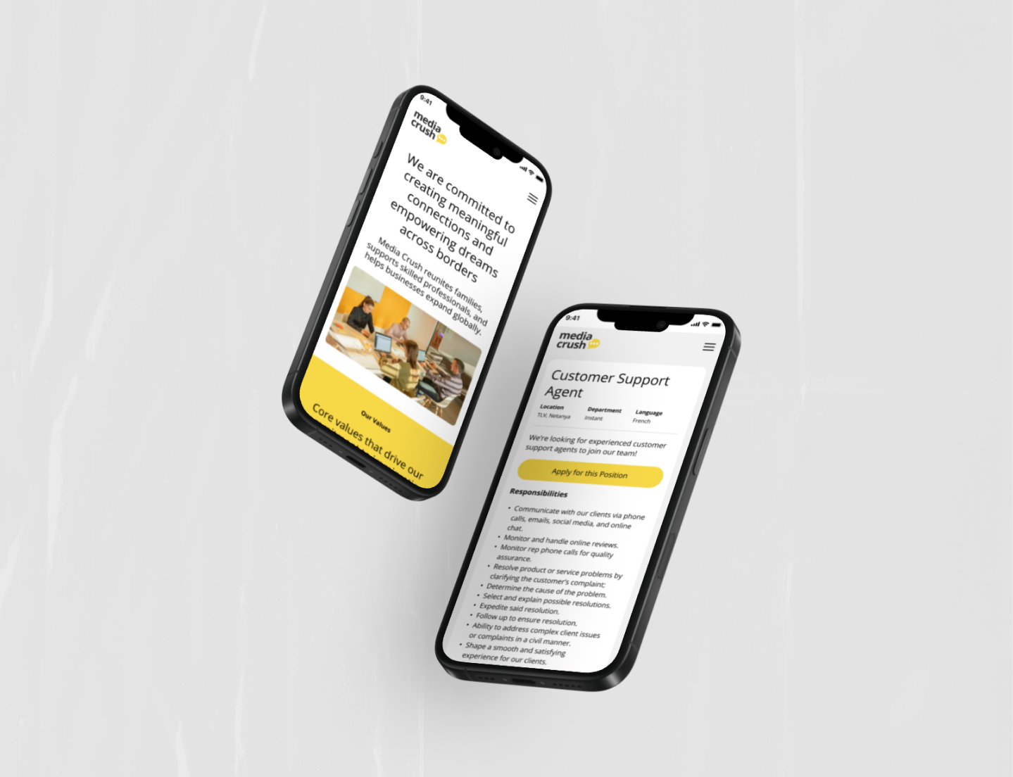 Three mobile screens of UIS UK website